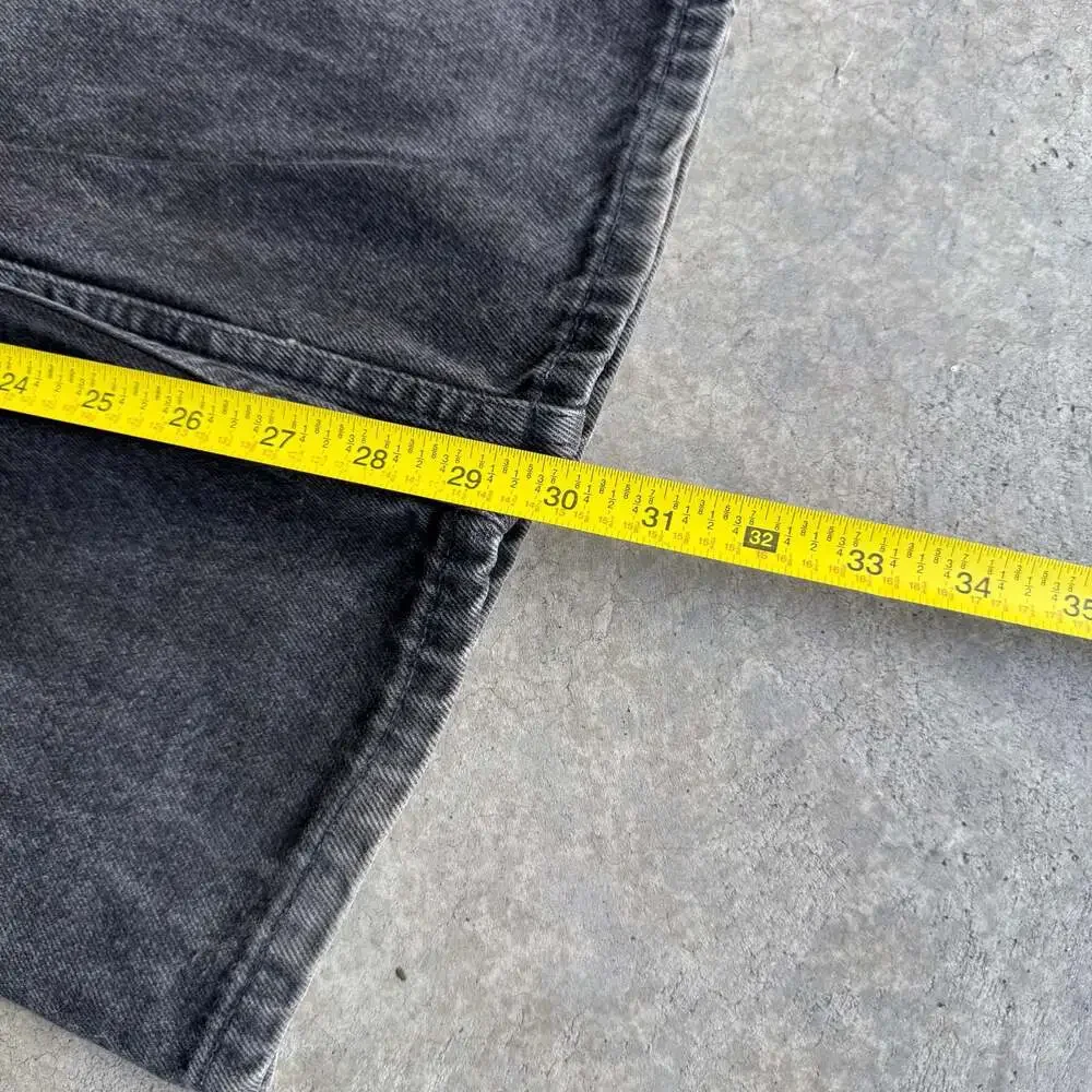 Vintage 90’s Orange Tab Levi's 550 Relaxed Fit Tapered Leg Black Denim Jeans - Picture 6 of 8